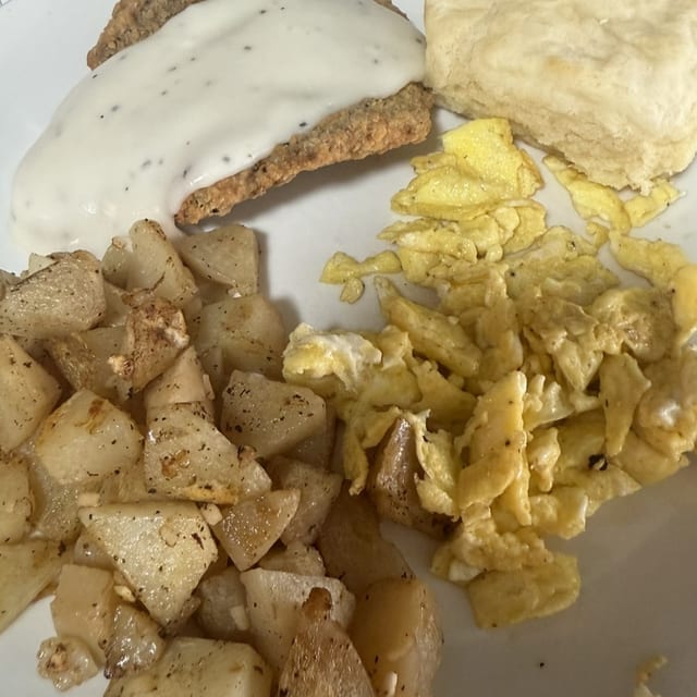 Country Fried Steak Eggs Combo.