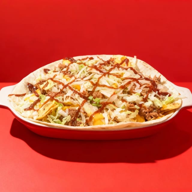 BBQ Pork Nachos.