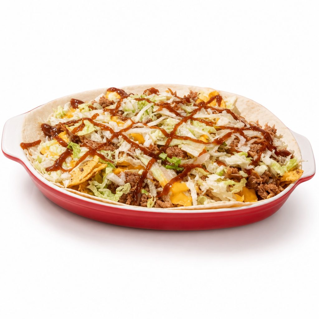 BBQ Pork Nachos.